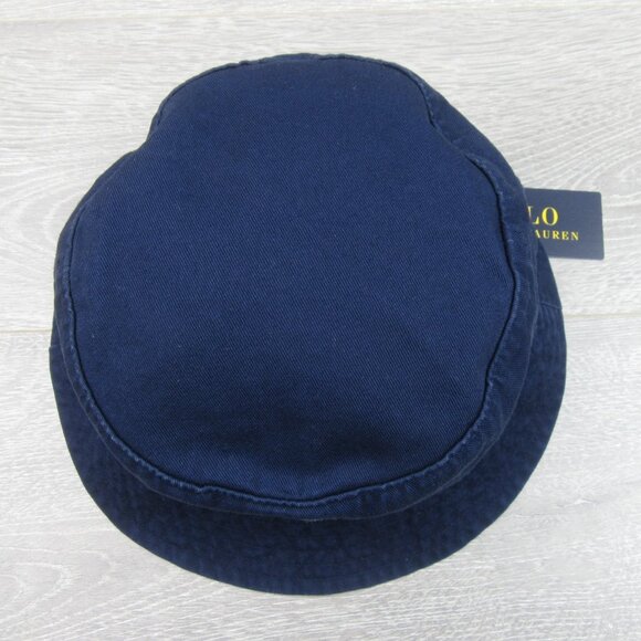 Polo Ralph Lauren Embroidered Bear Bucket Hat Adult Size S/M Navy Blue NEW - Picture 5 of 12